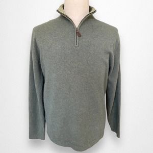 Allen Solly Cashmere Green Quarter Zip Sweater Men's Size Medium